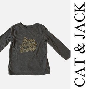 CAT & JACK Boy’s Super Amazing Brother Long Sleeve Top - 2T